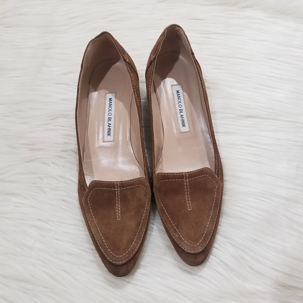 Manolo blahnik suede shoes